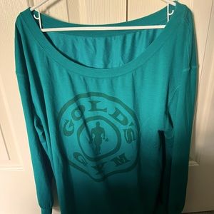 Golds Gym Off Shoulder Sweatshirt